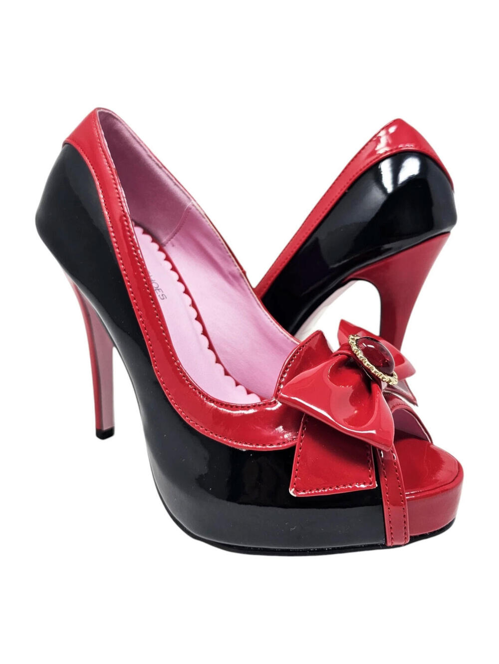 Sexy Leg Avenue Vampyre 4 Inch Peep Toe Pump With bow & jewel size 6